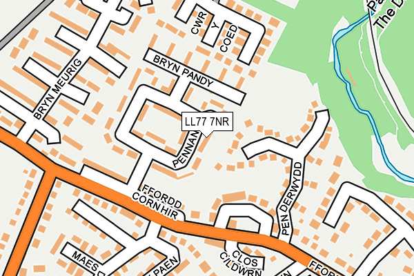 LL77 7NR map - OS OpenMap – Local (Ordnance Survey)