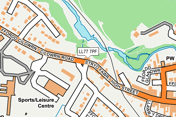 LL77 7PF map - OS OpenMap – Local (Ordnance Survey)