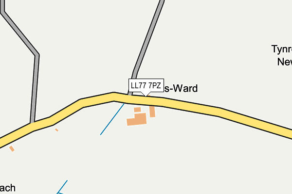 LL77 7PZ map - OS OpenMap – Local (Ordnance Survey)