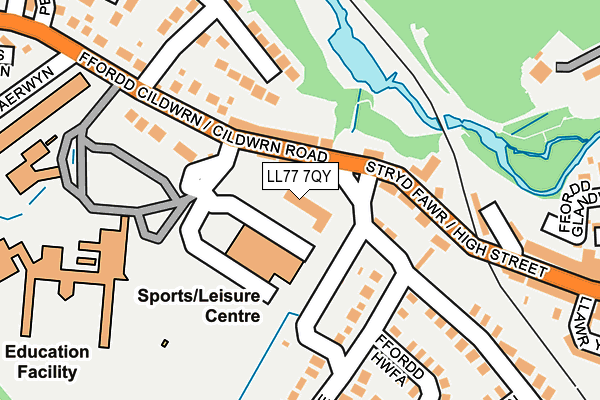 LL77 7QY map - OS OpenMap – Local (Ordnance Survey)