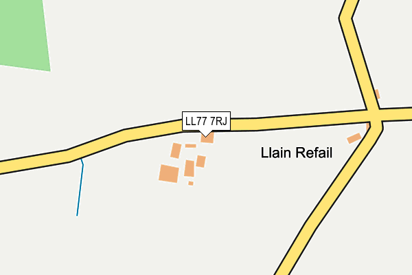 LL77 7RJ map - OS OpenMap – Local (Ordnance Survey)