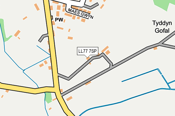 LL77 7SP map - OS OpenMap – Local (Ordnance Survey)