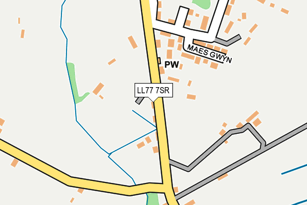 LL77 7SR map - OS OpenMap – Local (Ordnance Survey)