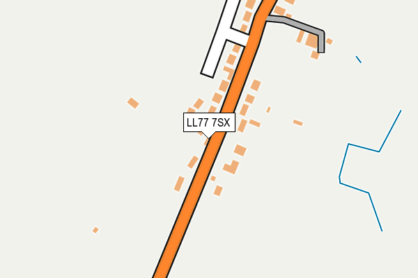 LL77 7SX map - OS OpenMap – Local (Ordnance Survey)