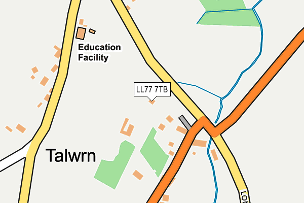 LL77 7TB map - OS OpenMap – Local (Ordnance Survey)