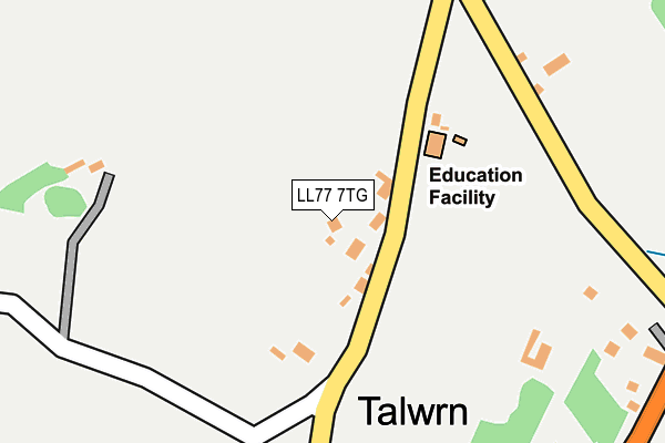LL77 7TG map - OS OpenMap – Local (Ordnance Survey)
