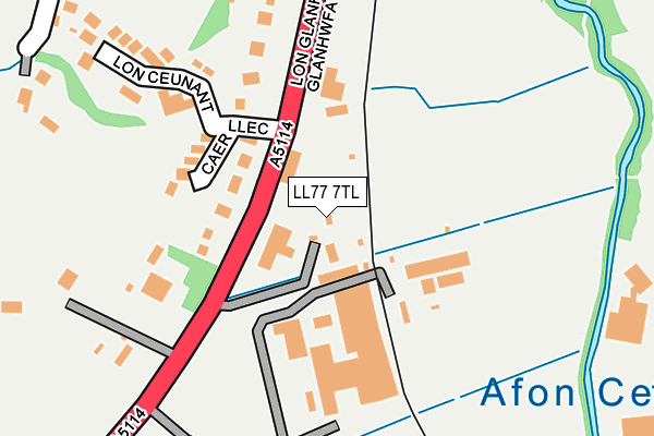 LL77 7TL map - OS OpenMap – Local (Ordnance Survey)