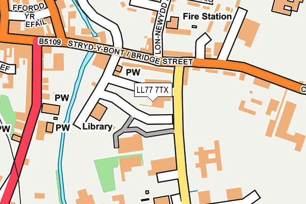 LL77 7TX map - OS OpenMap – Local (Ordnance Survey)