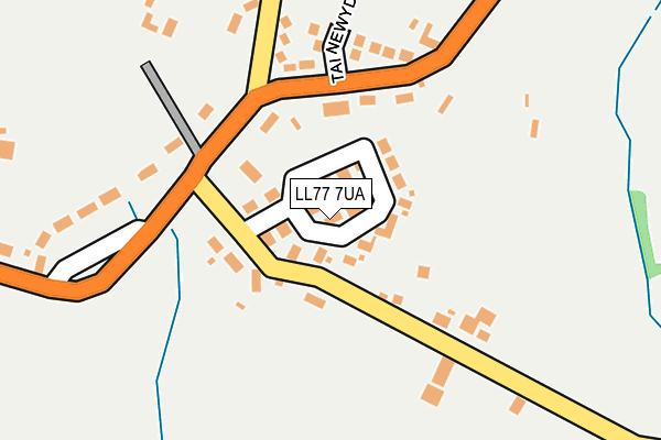 LL77 7UA map - OS OpenMap – Local (Ordnance Survey)