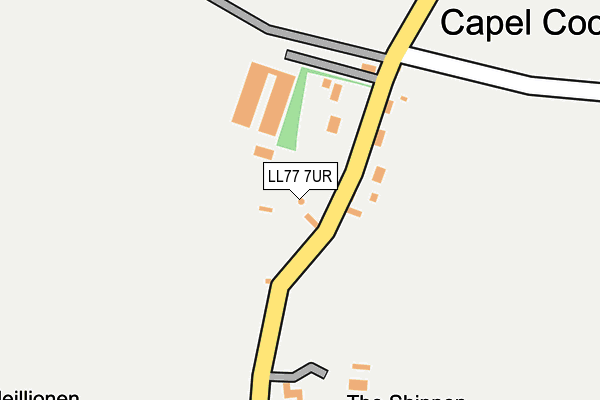 LL77 7UR map - OS OpenMap – Local (Ordnance Survey)