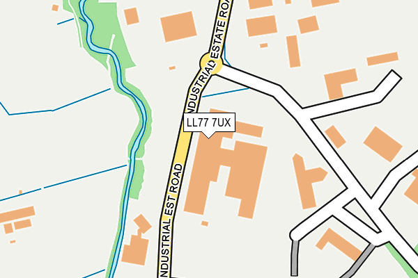 LL77 7UX map - OS OpenMap – Local (Ordnance Survey)
