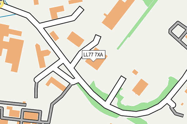 LL77 7XA map - OS OpenMap – Local (Ordnance Survey)
