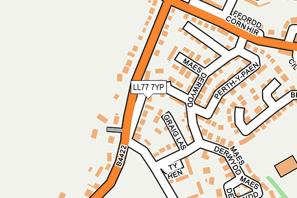 LL77 7YP map - OS OpenMap – Local (Ordnance Survey)