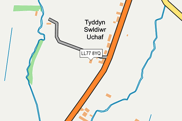 LL77 8YQ map - OS OpenMap – Local (Ordnance Survey)