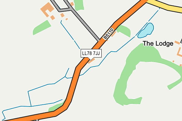 LL78 7JJ map - OS OpenMap – Local (Ordnance Survey)