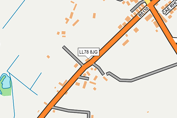 LL78 8JG map - OS OpenMap – Local (Ordnance Survey)