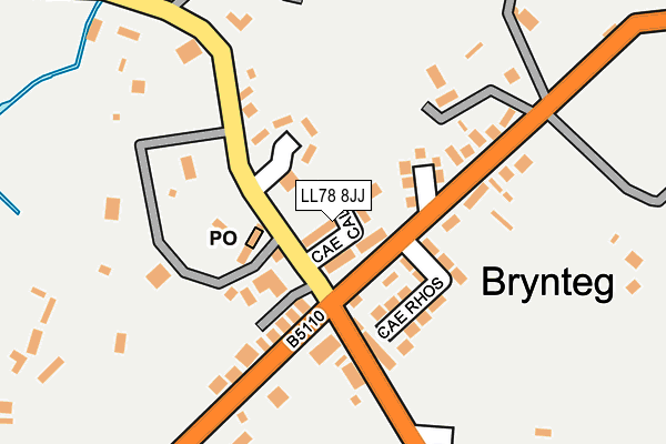 LL78 8JJ map - OS OpenMap – Local (Ordnance Survey)