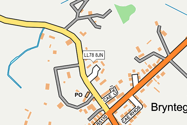 LL78 8JN map - OS OpenMap – Local (Ordnance Survey)