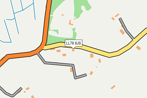 LL78 8JS map - OS OpenMap – Local (Ordnance Survey)