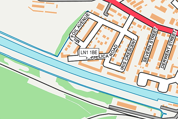 LN1 1BE map - OS OpenMap – Local (Ordnance Survey)