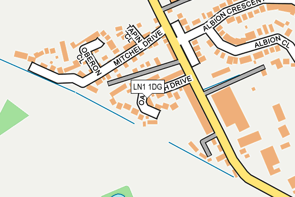 LN1 1DG map - OS OpenMap – Local (Ordnance Survey)