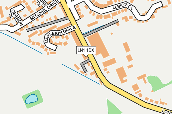 LN1 1DX map - OS OpenMap – Local (Ordnance Survey)