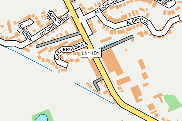 LN1 1DY map - OS OpenMap – Local (Ordnance Survey)