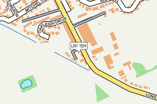 LN1 1EH map - OS OpenMap – Local (Ordnance Survey)
