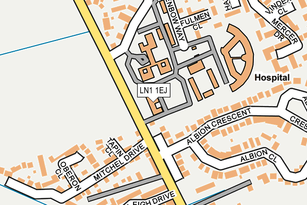 LN1 1EJ map - OS OpenMap – Local (Ordnance Survey)