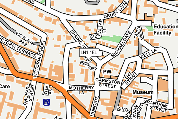 LN1 1EL map - OS OpenMap – Local (Ordnance Survey)
