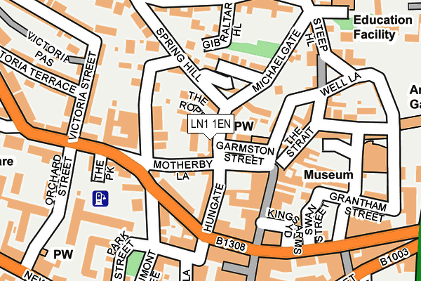 LN1 1EN map - OS OpenMap – Local (Ordnance Survey)