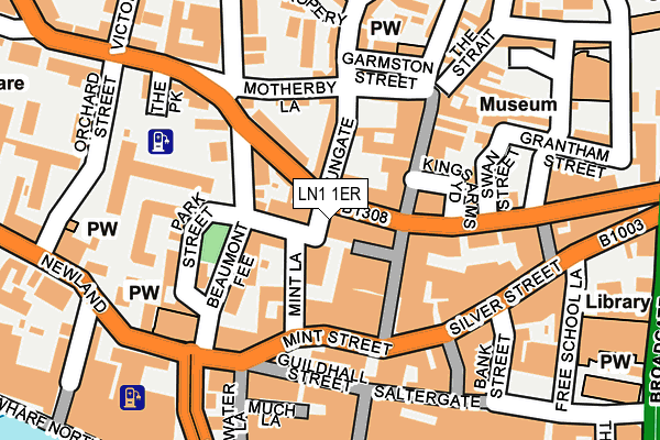 LN1 1ER map - OS OpenMap – Local (Ordnance Survey)