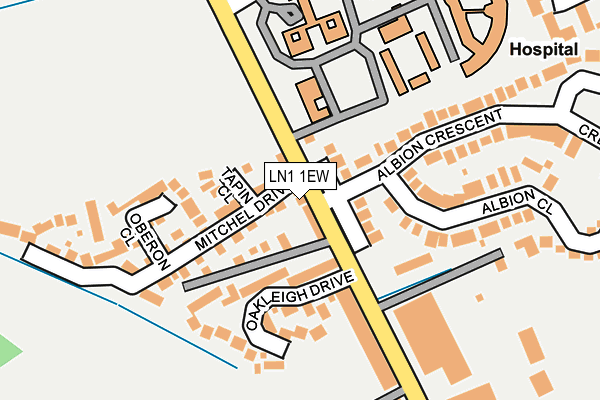 LN1 1EW map - OS OpenMap – Local (Ordnance Survey)