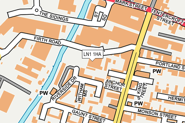 LN1 1HA map - OS OpenMap – Local (Ordnance Survey)