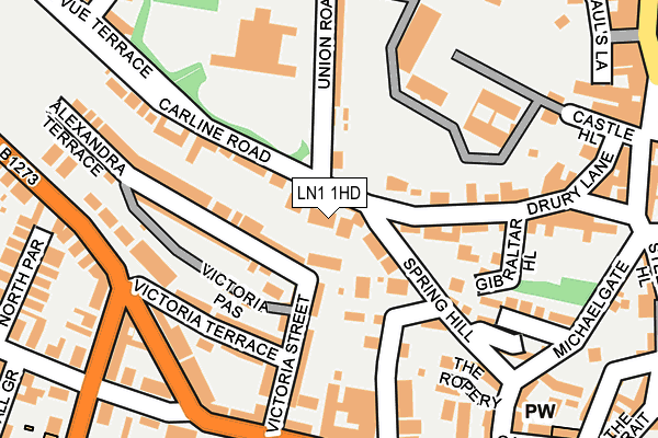 LN1 1HD map - OS OpenMap – Local (Ordnance Survey)