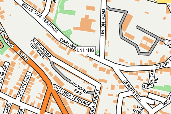 LN1 1HG map - OS OpenMap – Local (Ordnance Survey)