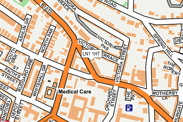 LN1 1HT map - OS OpenMap – Local (Ordnance Survey)