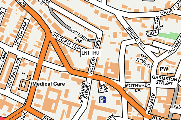 LN1 1HU map - OS OpenMap – Local (Ordnance Survey)