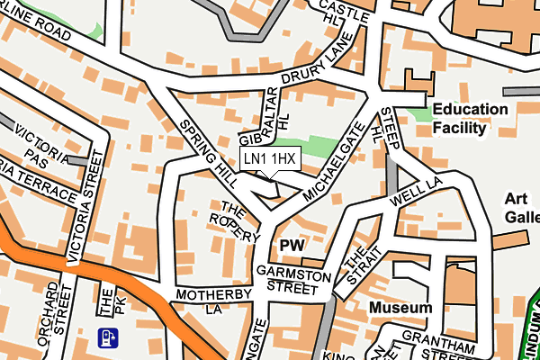 LN1 1HX map - OS OpenMap – Local (Ordnance Survey)