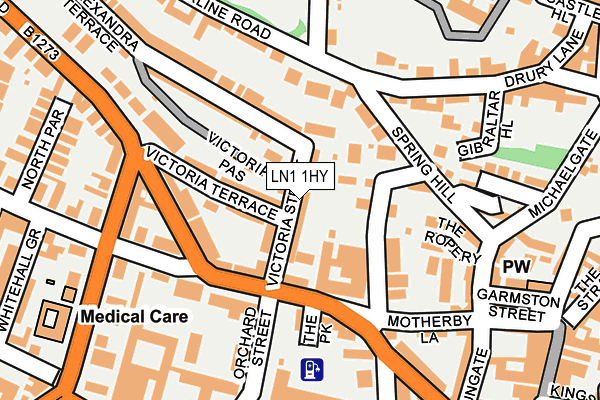 LN1 1HY map - OS OpenMap – Local (Ordnance Survey)