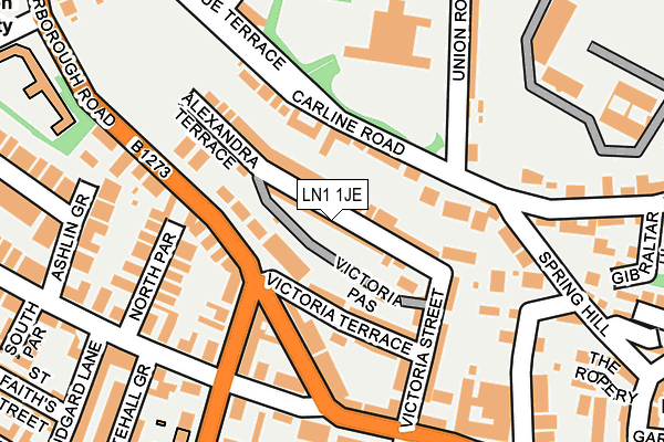 LN1 1JE map - OS OpenMap – Local (Ordnance Survey)