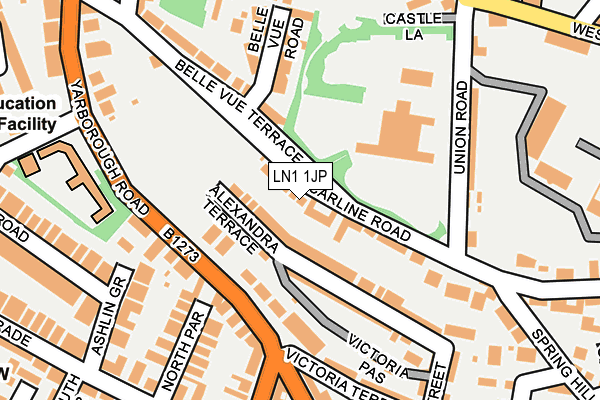 LN1 1JP map - OS OpenMap – Local (Ordnance Survey)