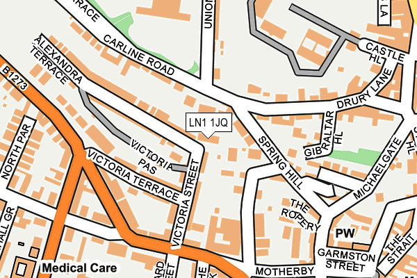 LN1 1JQ map - OS OpenMap – Local (Ordnance Survey)