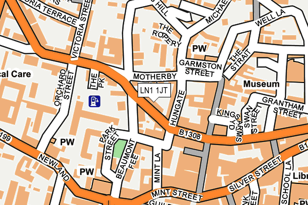LN1 1JT map - OS OpenMap – Local (Ordnance Survey)