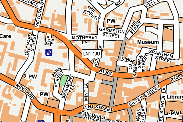 LN1 1JU map - OS OpenMap – Local (Ordnance Survey)