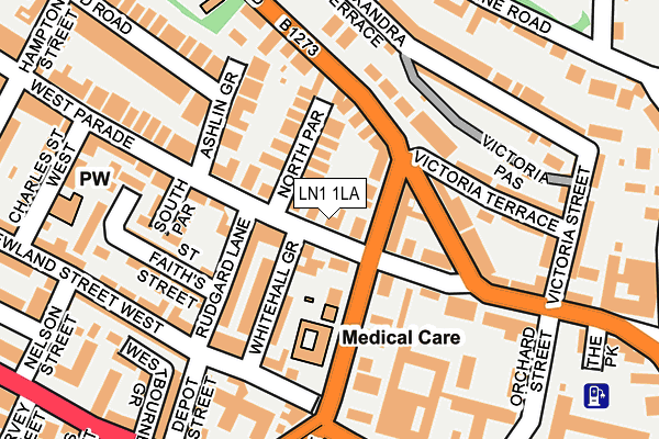 LN1 1LA map - OS OpenMap – Local (Ordnance Survey)