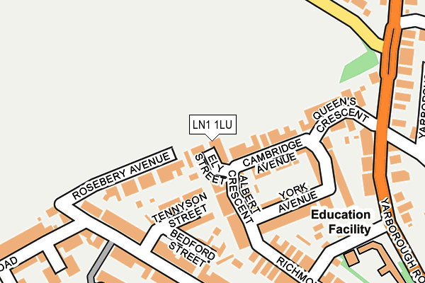 LN1 1LU map - OS OpenMap – Local (Ordnance Survey)