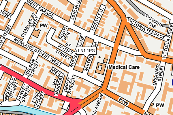 LN1 1PG map - OS OpenMap – Local (Ordnance Survey)