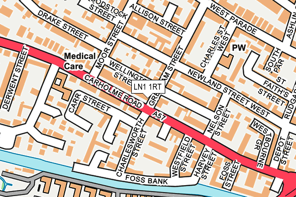 LN1 1RT map - OS OpenMap – Local (Ordnance Survey)