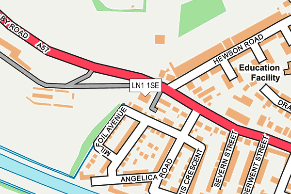 LN1 1SE map - OS OpenMap – Local (Ordnance Survey)